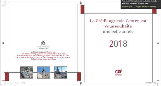 Carte de voeux 2018 verso Credit Agricole